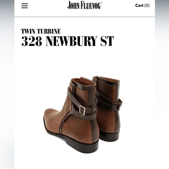 John Fluevog Twin Turbine 328 Newbury St Two Tone Brown Ankle Boots Sz 8 - Picture 3 of 17